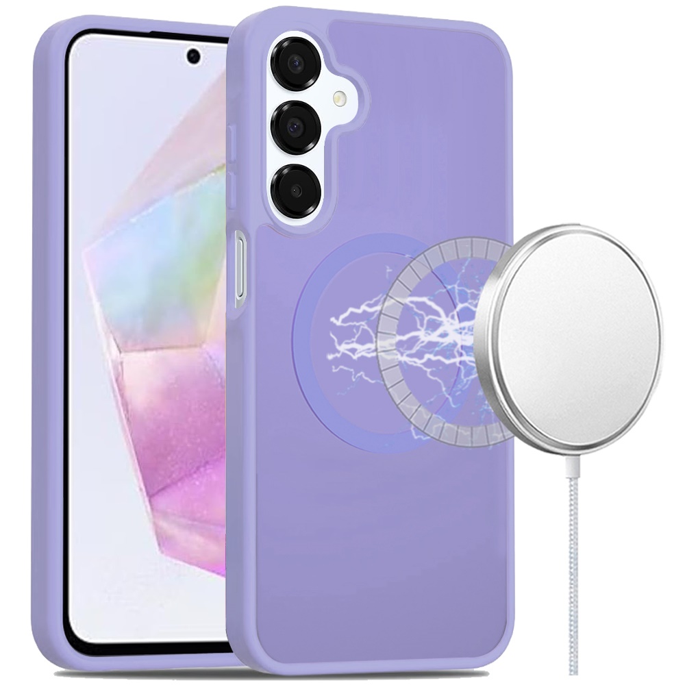 Moto G Power 5G 2025 [Magnetic Circle] Smooth Safe Matte Feel Hybrid Case - Light Purple 22384 - image 1