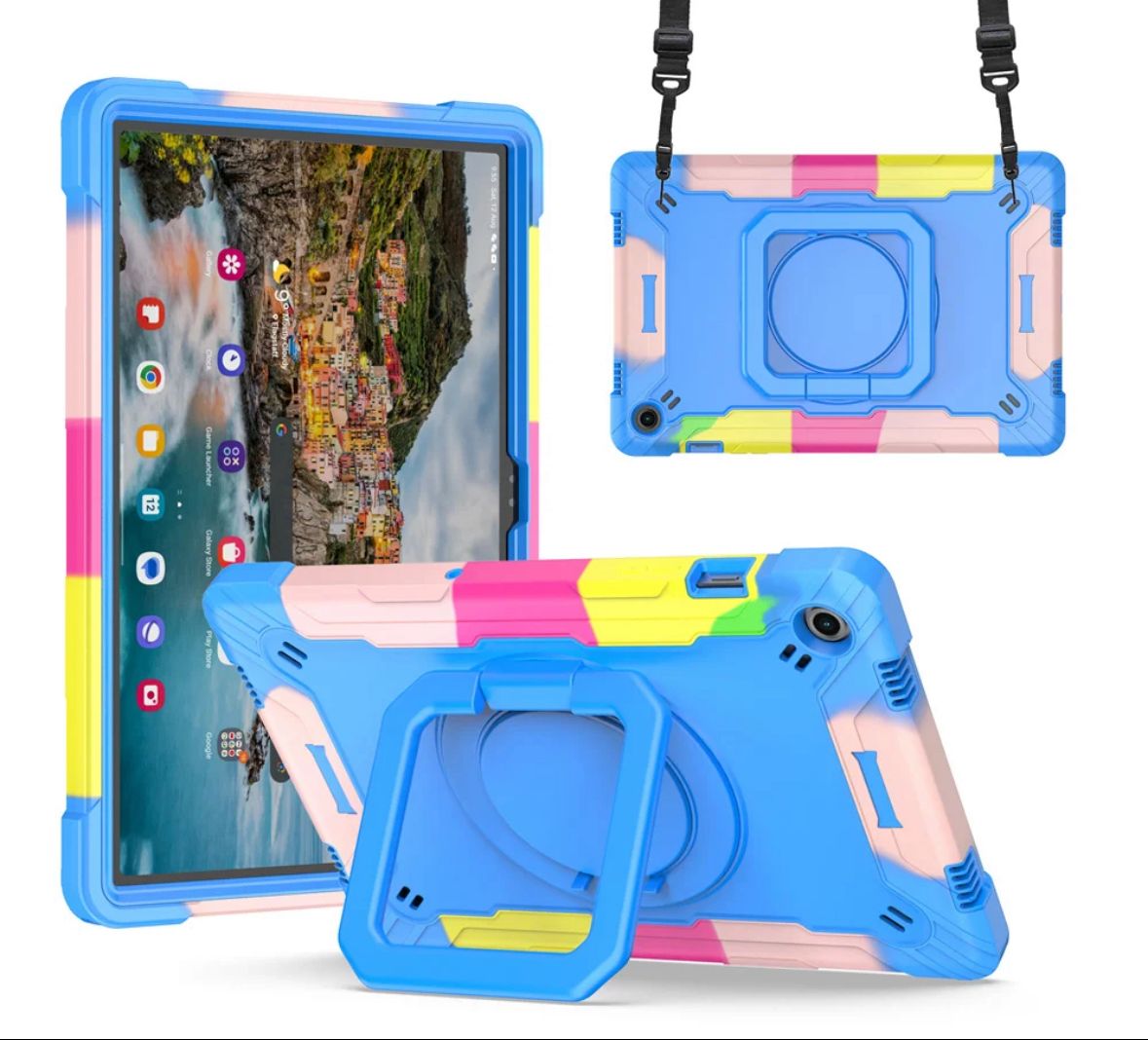 iPad 7/8/9 10.2" Square Bracket Case | Rainbow-Blue 11559 - image 1
