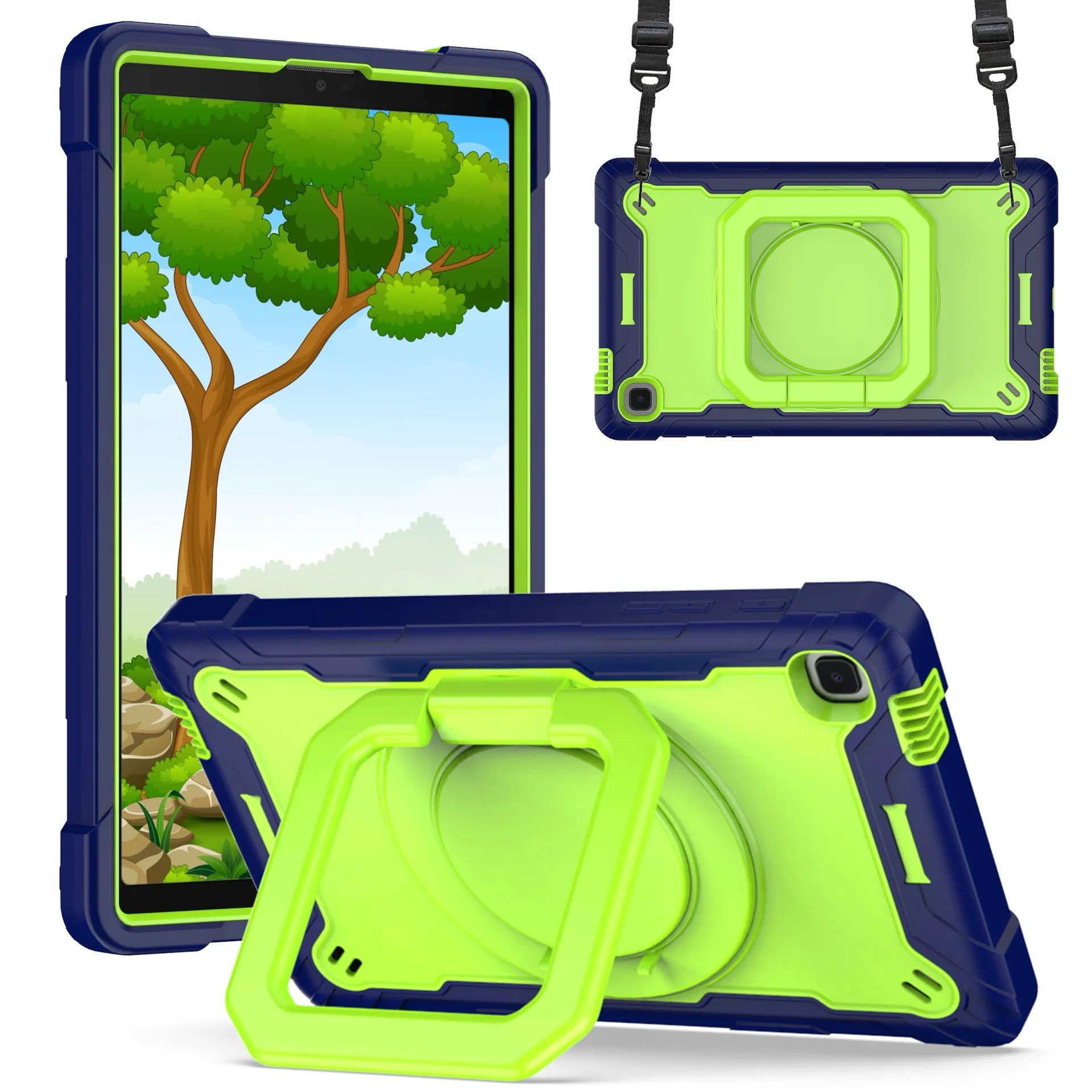 iPad 7/8/9 10.2" Square Bracket Case | Navy Blue-Green 11560 - image 1