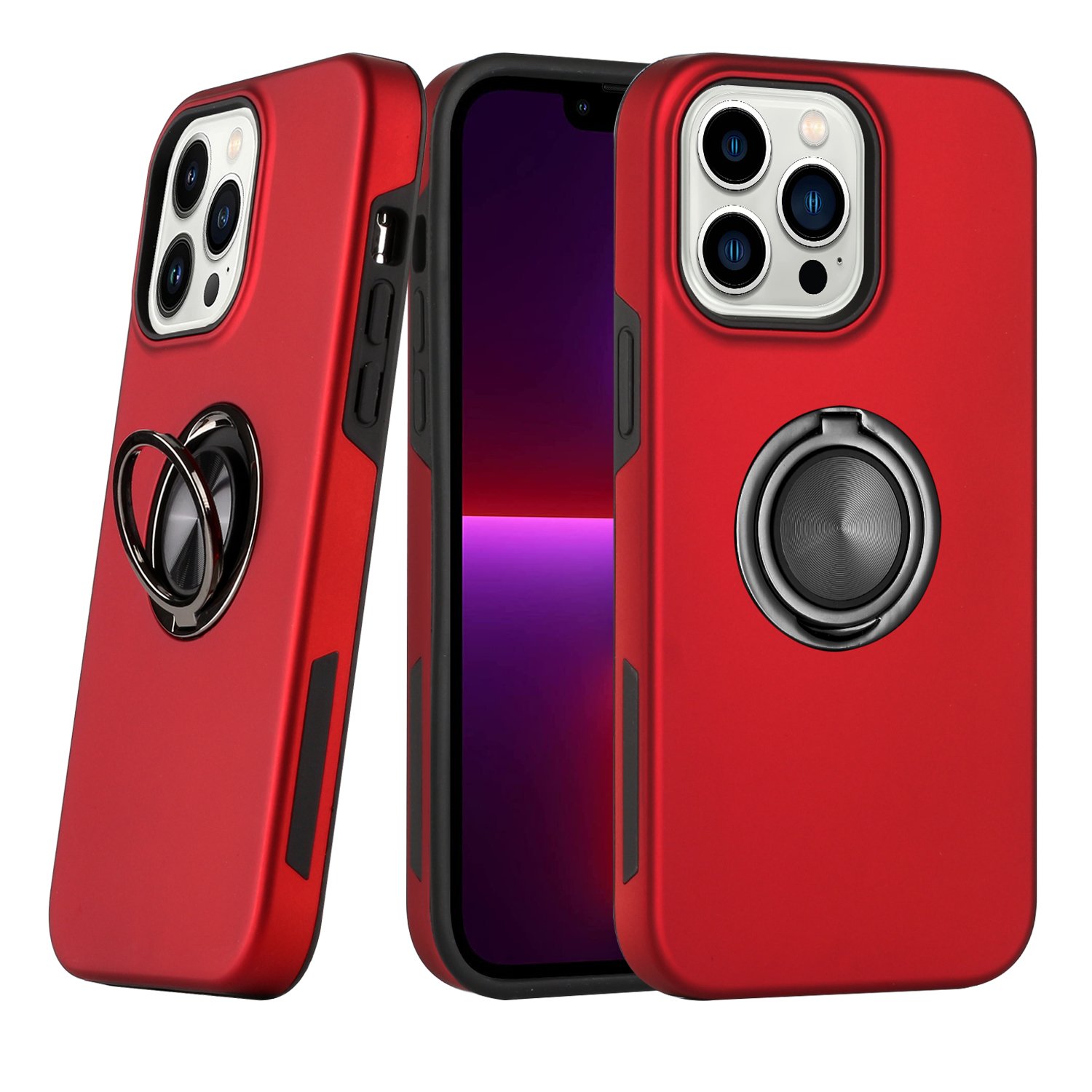 Samsung A54 5G Hard Hidden Ring Case | Red 8828 - image 1