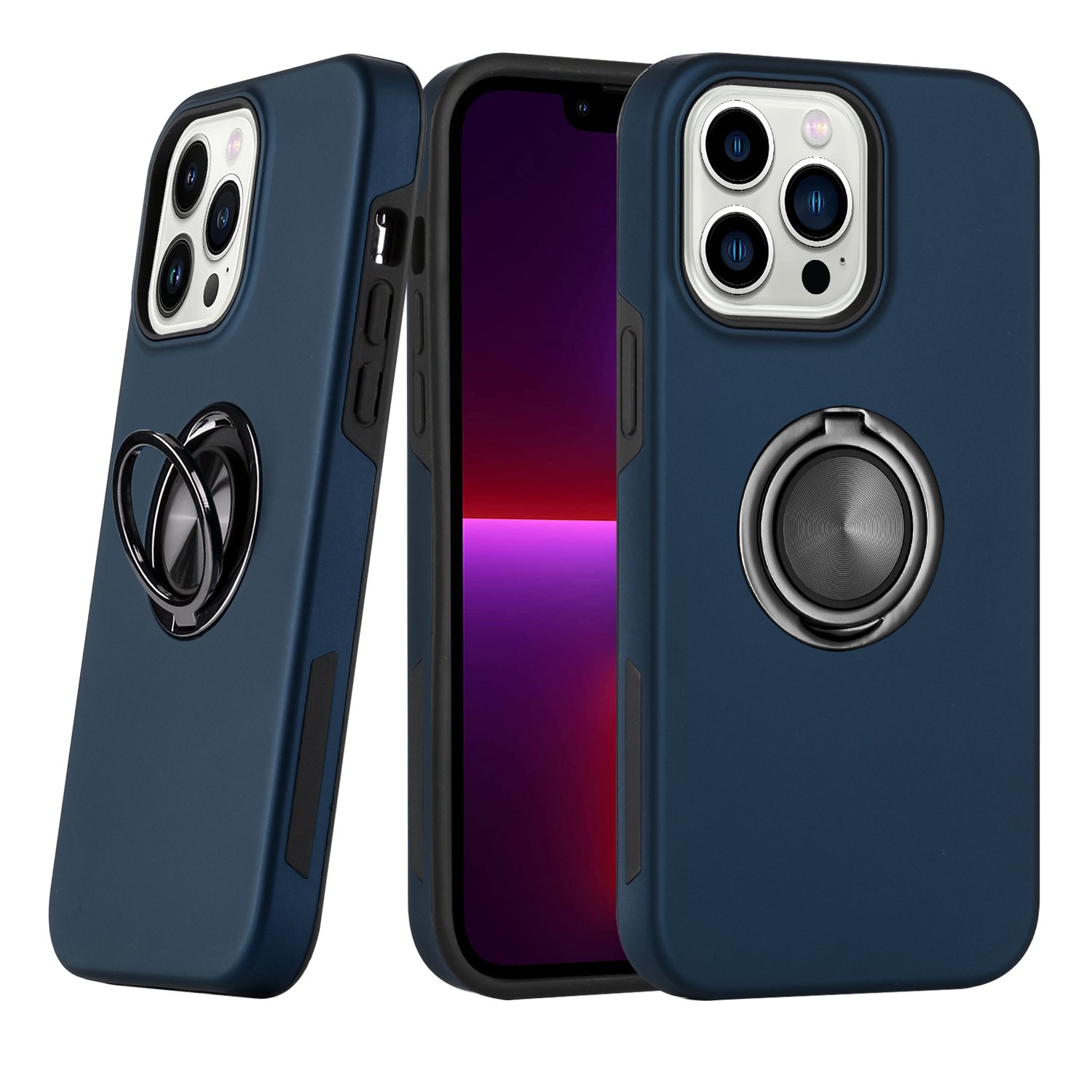 Samsung A54 5G Hard Hidden Ring Case | Blue 8827 - image 1