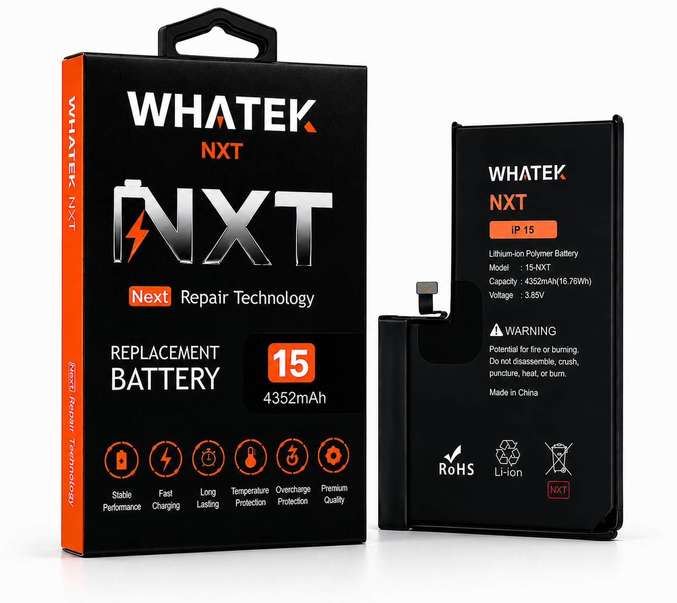 iPhone 15 - NXT - Next Repair Technology Diagnostic Battery (3349 mAh) 36867 - image 1