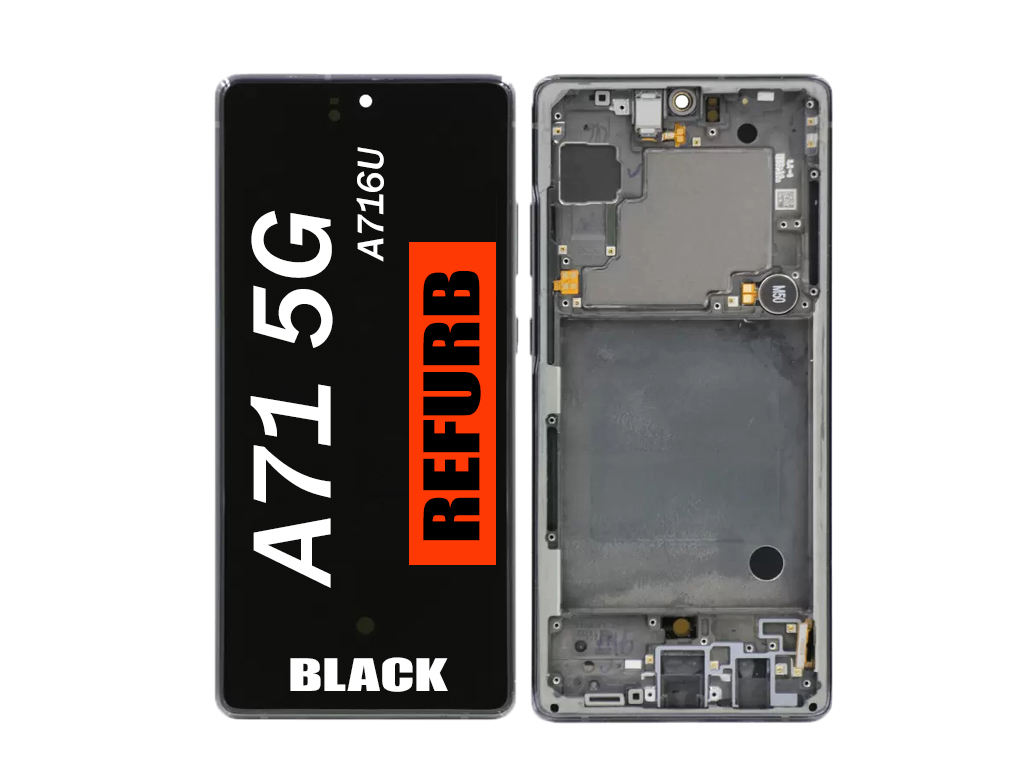 SAMSUNG A71 5G LCD WITH FRAME REFURBISHED QUALITY (A716U) (BLACK) 33973 - image 1