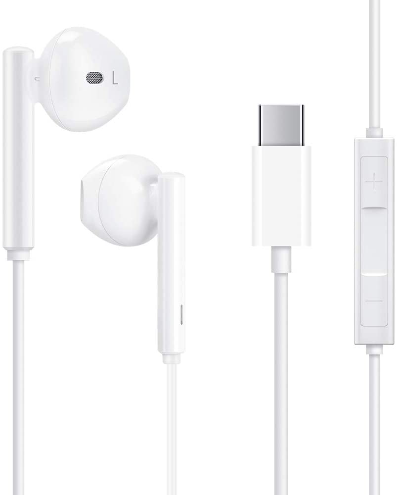 TYPE C HEADPHONE WIRED WHITE 9059 - image 1