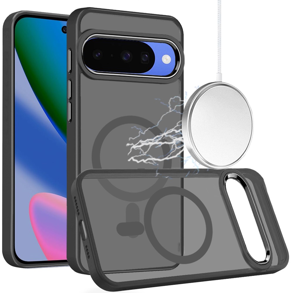 Google Pixel 11 / 11 Pro Greatest Clear Acrylic Thick Metal Button Hybrid - Black 37371 - image 1