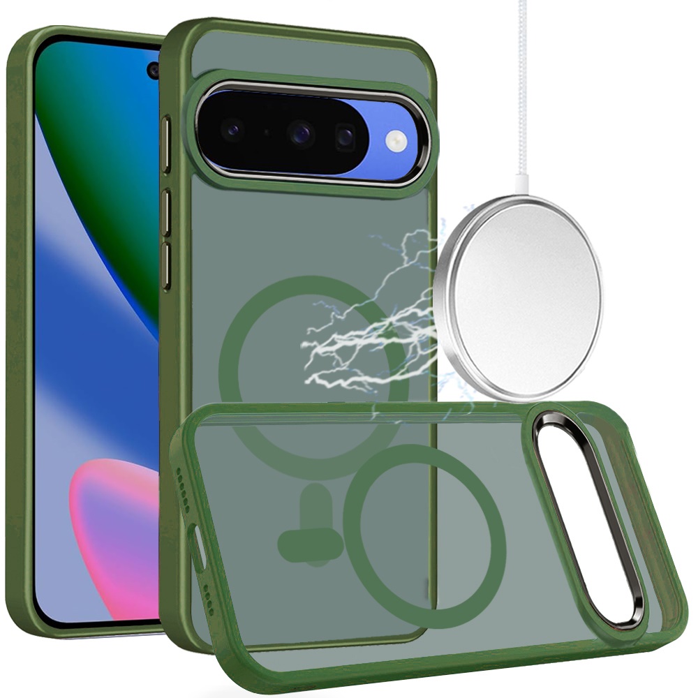 Google Pixel 11 / 11 Pro Greatest Clear Acrylic Thick Metal Button Hybrid - Midnight Green 37374 - image 1