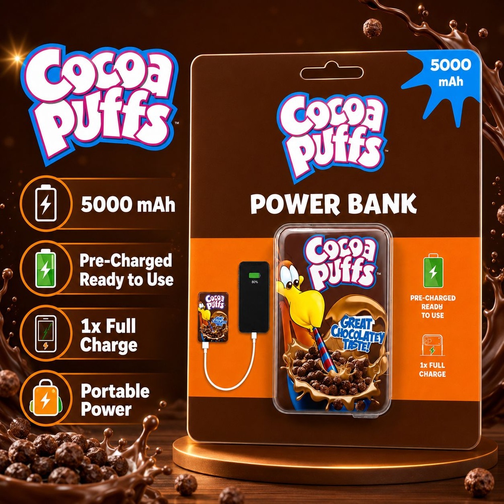 CANDY POWERBANK-Cocoa Puffs 5000MAH 37472 - image 1