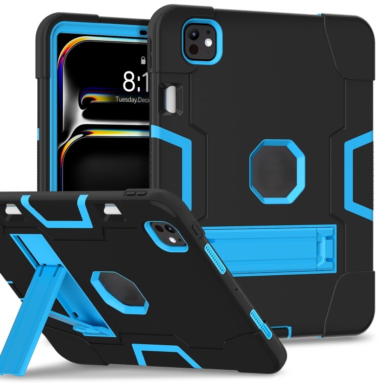 iPad 9.7" (2017/2018) Contrast Kickstand Tablet Case - Black+Blue 36191 - image 1