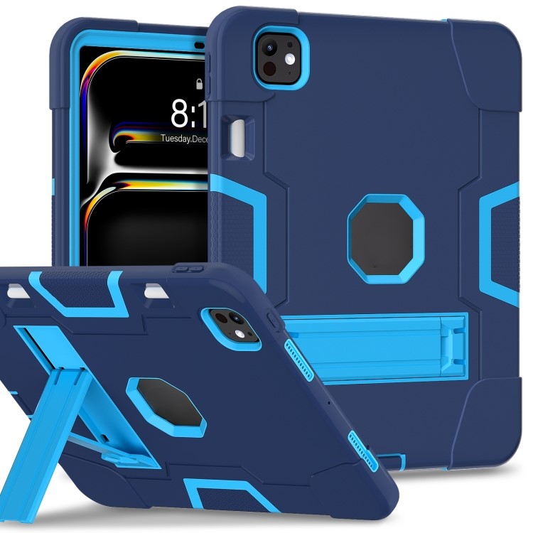 iPad 9.7" (2017/2018) Contrast Kickstand Tablet Case - Navyblue+Blue 36193 - image 1
