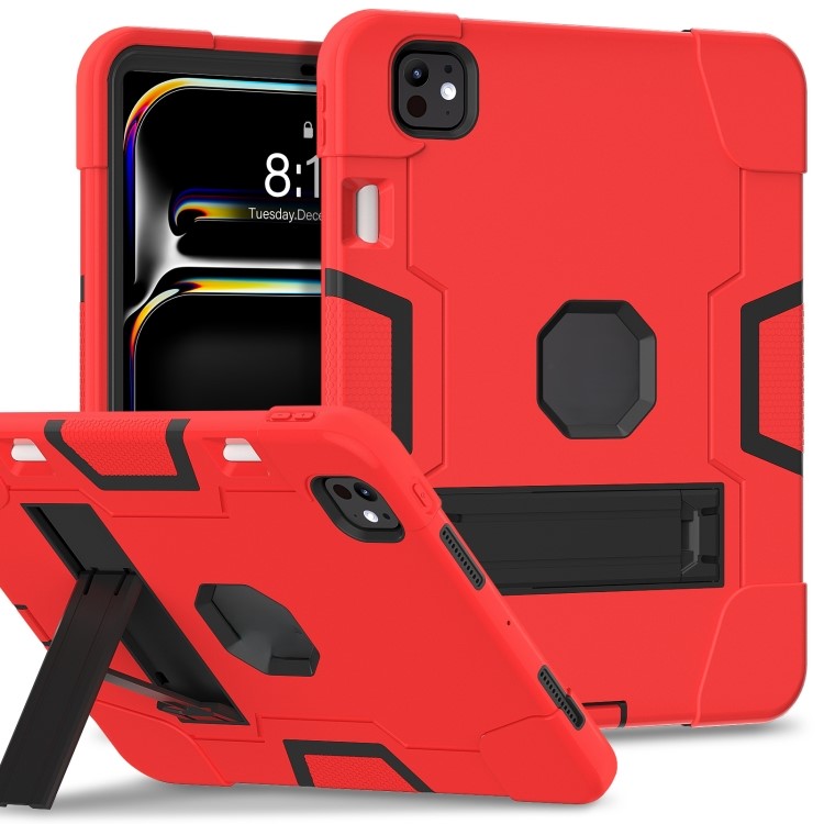 iPad 9.7" (2017/2018) Contrast Kickstand Tablet Case - Red+Black 36192 - image 1