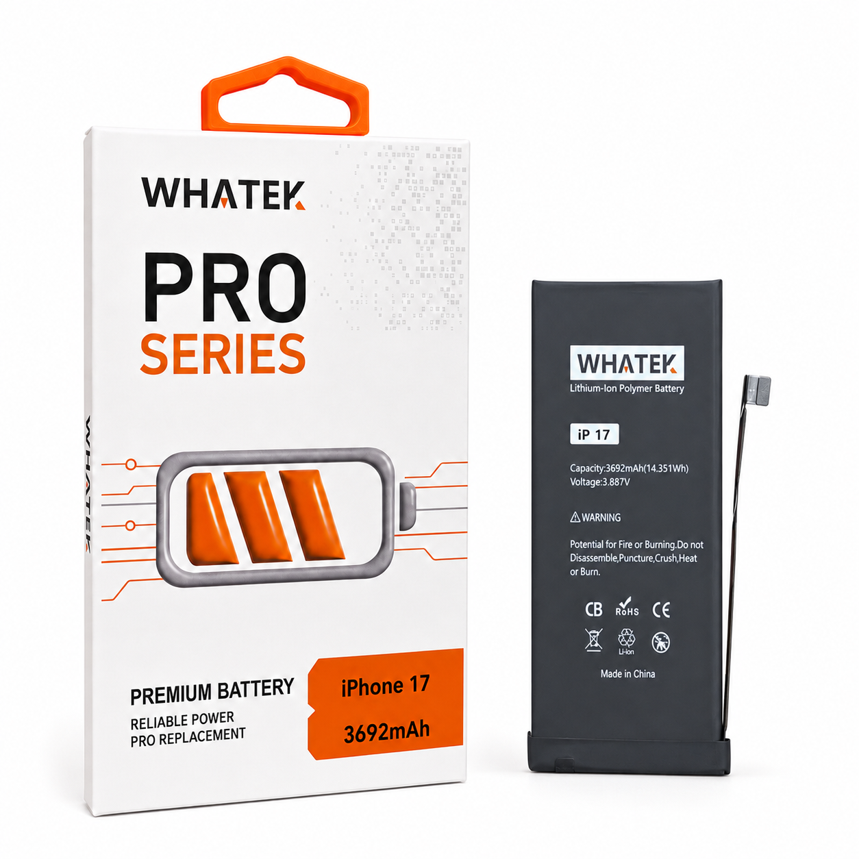 iPhone 17 - Whatek Pro-Series Battery (3692mAh) 37231 - image 1