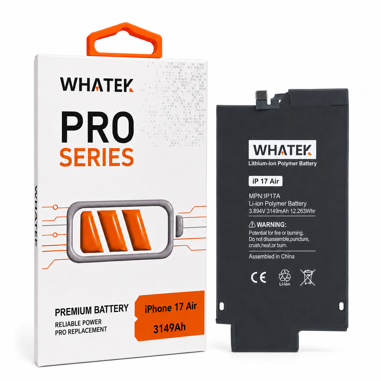 iPhone 17 Air - Whatek Pro-Series Battery (3149Ah) 37232 - image 1