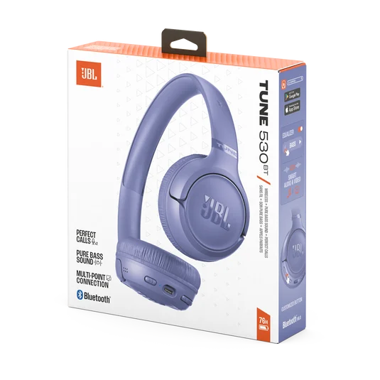 JBL Tune 530BT Wireless On-Ear Headphones Purple  (Not authorized for online sale.) 36278 - image 1