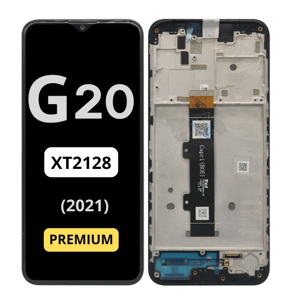 MOTO G20 (XT2128 / 2021) LCD ASSEMBLY WITH FRAME - BLACK 20726 - image 1
