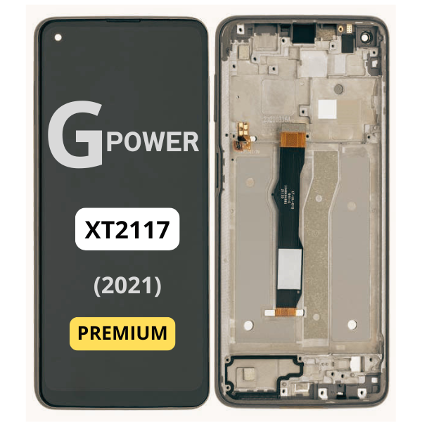 MOTO G POWER (XT2117 / 2021) LCD ASSEMBLY WITH FRAME - GRAY 5261 - image 1