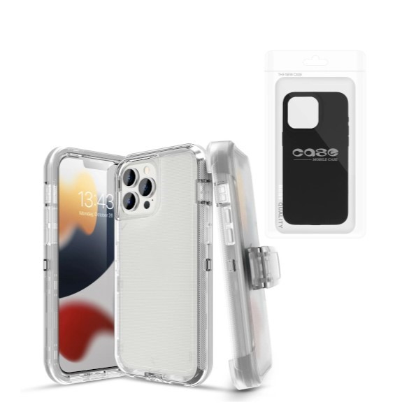 iPhone XR Pro Defender Case With Clip | Clear (Polybag Packing) 37542 - image 1