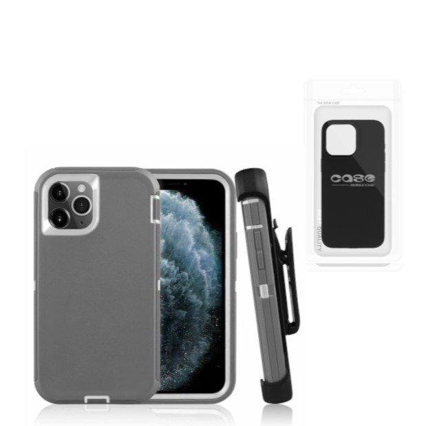 Samsung A13 5G Pro Defender Case With Clip | Gray (Polybag Packing) 37519 - image 1