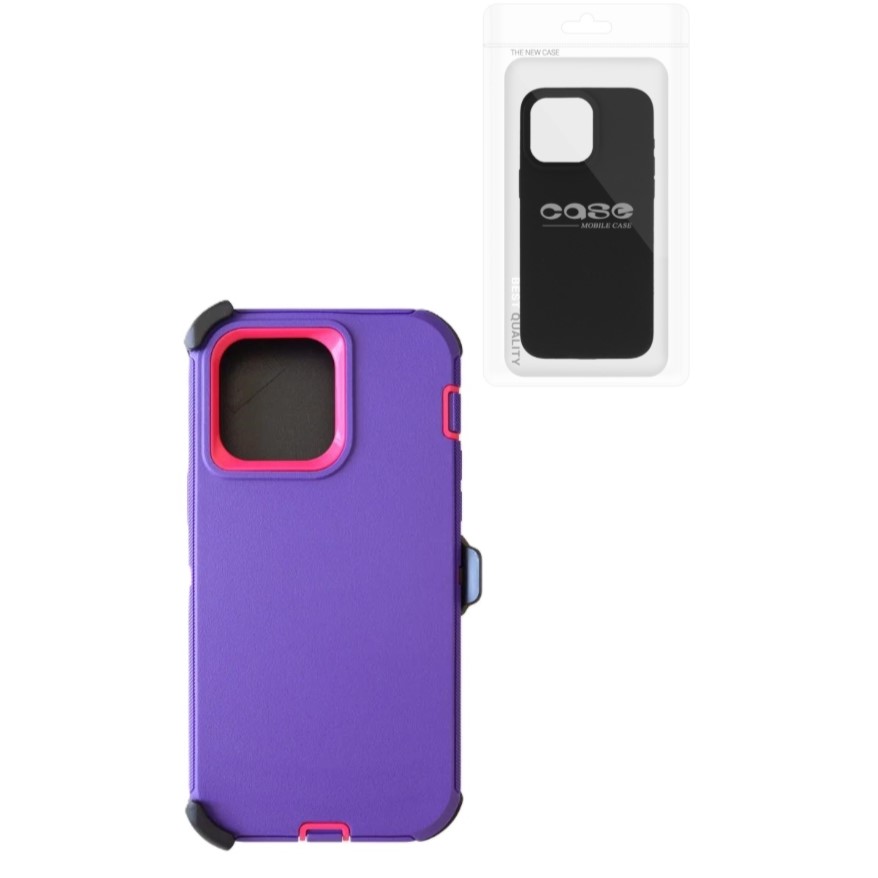 iPhone X Pro Defender Case With Clip | Purple (Polybag Packing) 37507 - image 2