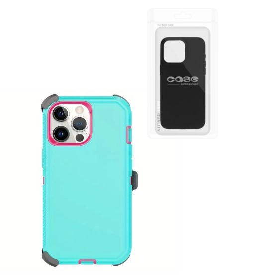 Samsung S21 Pro Defender Case With Clip | Teal (Polybag Packing) 37565 - image 1