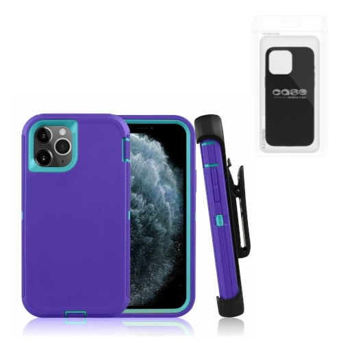 Samsung S21 Pro Defender Case With Clip | Purple-Teal (Polybag Packing) 37515 - image 1