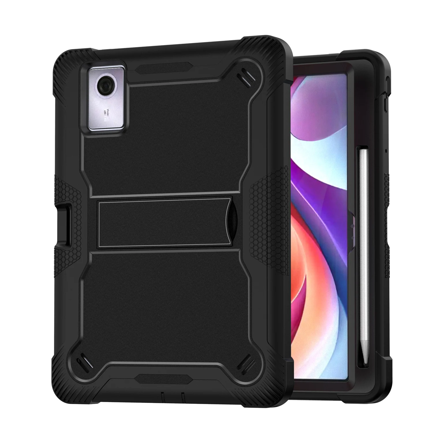 Moto Pad 2026 11inch Tough Tablet Strong Kickstand Hybrid Case Cover - Black 37397 - image 1