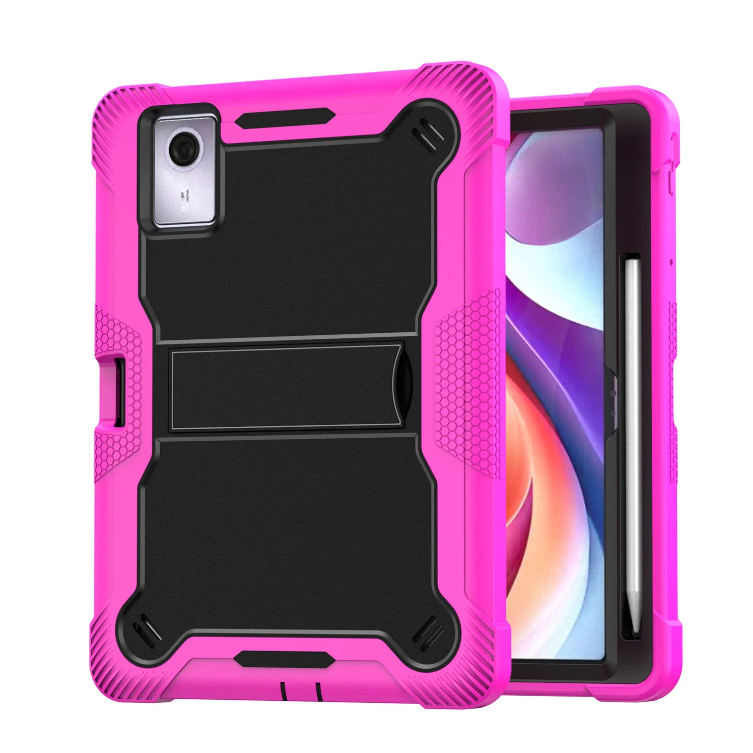Moto Pad 2026 11inch Tough Tablet Strong Kickstand Hybrid Case Cover - Hot Pink 37399 - image 1