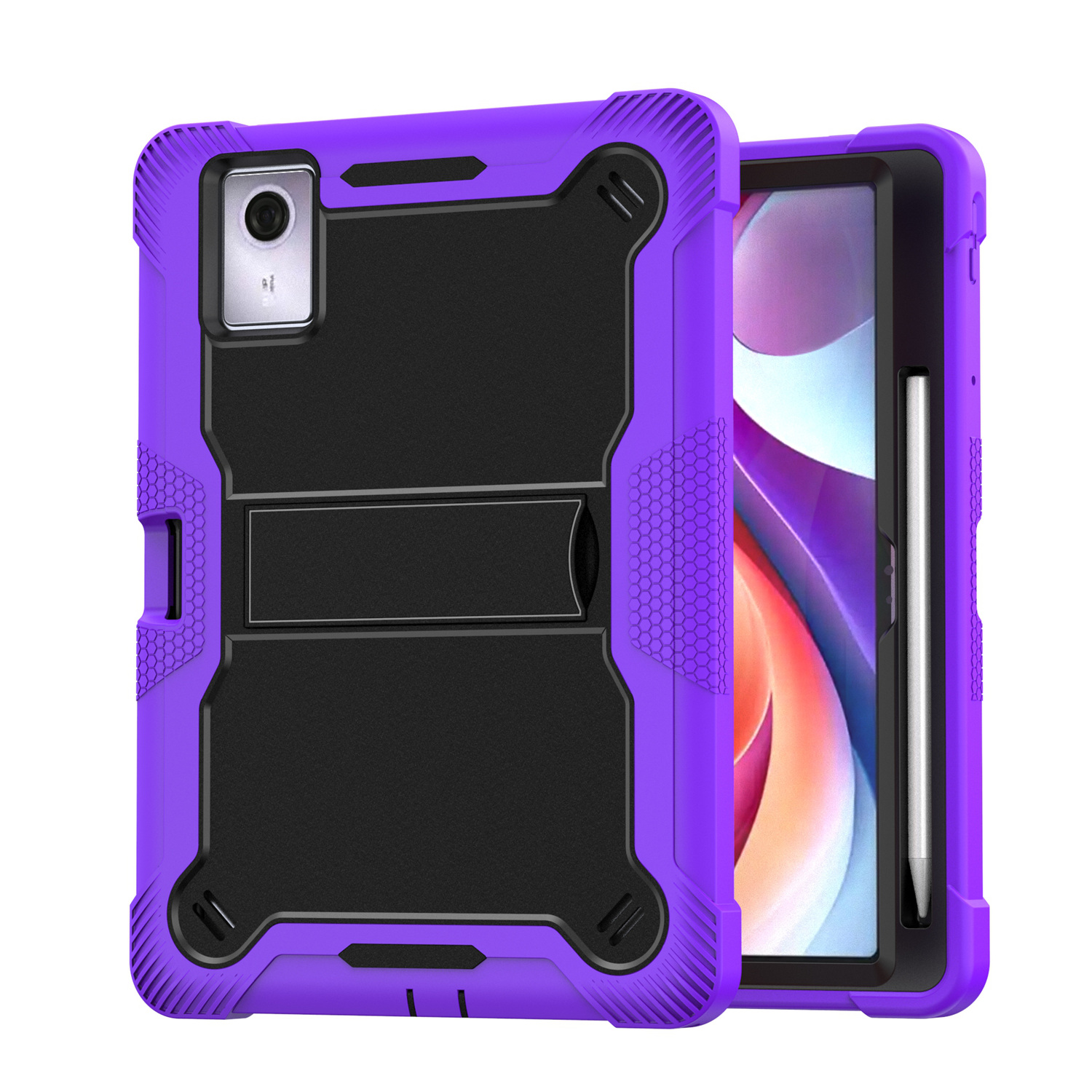 Moto Pad 2026 11inch Tough Tablet Strong Kickstand Hybrid Case Cover - Purple 37400 - image 1