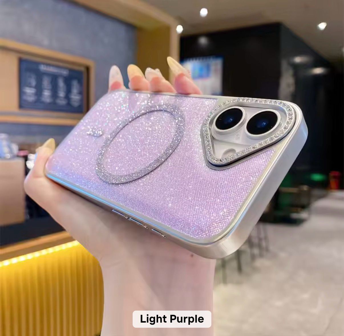 iPhone 17E/16E (Purple) Shining Diamond Magsafe Case 36093 - image 1