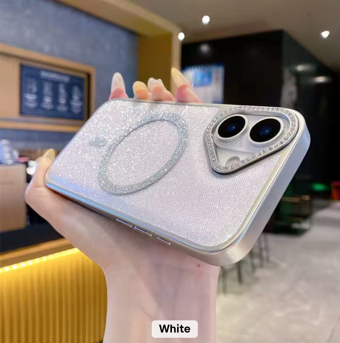 iPhone 17E/16E (White) Shining Diamond Magsafe Case 36096 - image 1