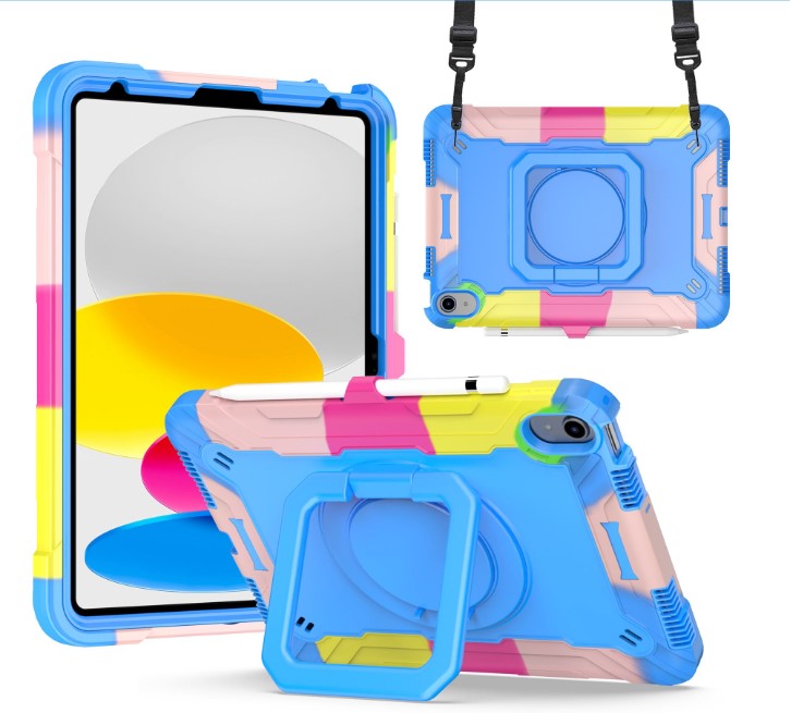 Samsung Tab A9 Plus/A11 Plus Square Bracket Case | Rainbow-Blue 36682 - image 1