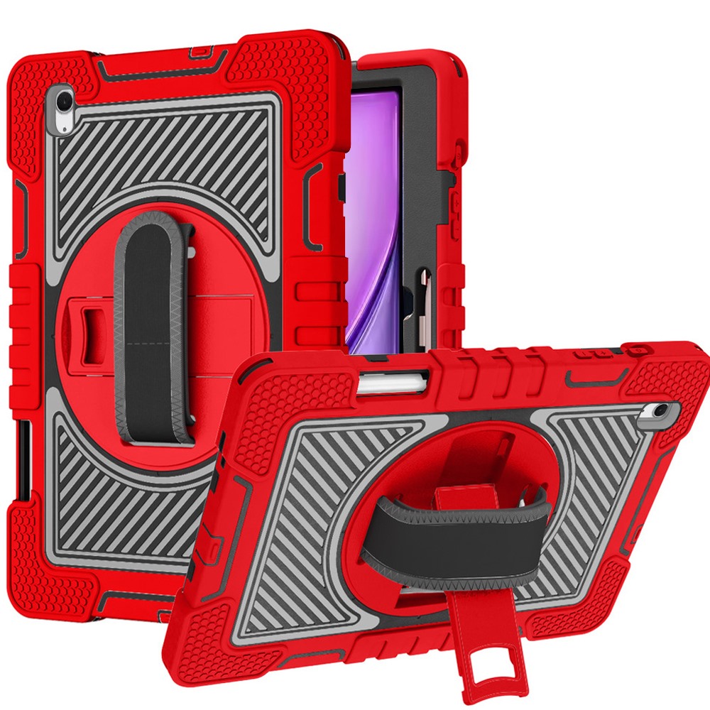 iPad Air 13" 2025/2024 - 3In1 Multi-Functional Tablet Case Hand, Shoulder, Pencil & Stand - Red 16736 - image 1