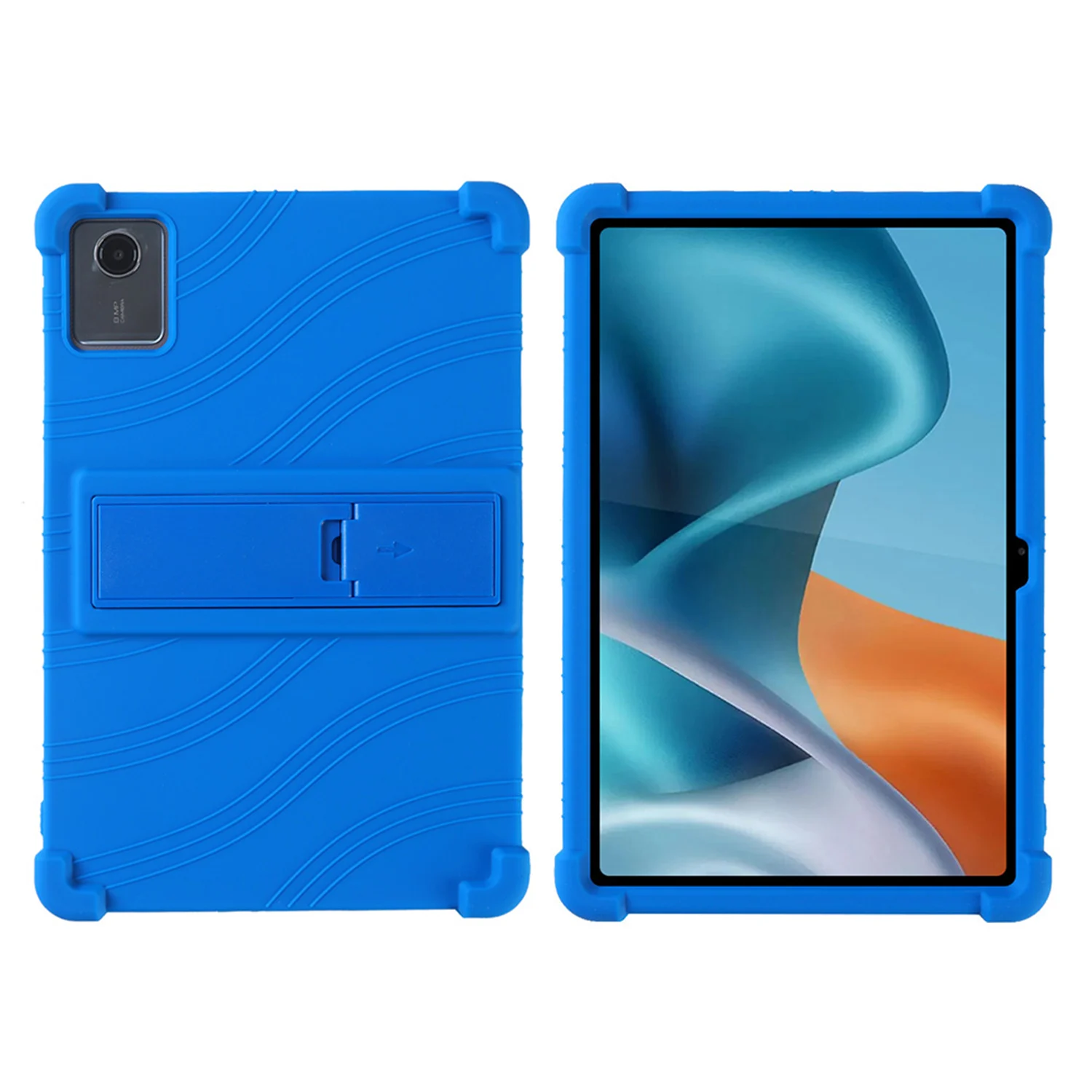 Moto Pad 2026 11inch Thick Shockproof Silicone Tablet Case with Detachable Stand - Dark Blue 37403 - image 1