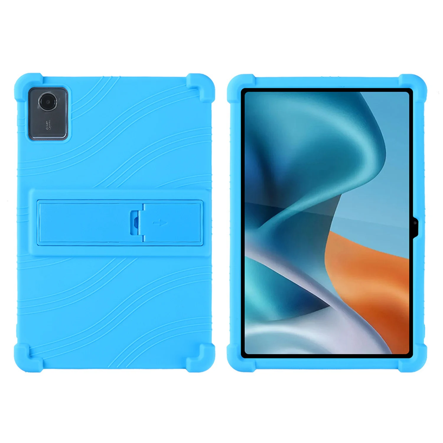 Moto Pad 2026 11inch Thick Shockproof Silicone Tablet Case with Detachable Stand - Light Blue 37406 - image 1