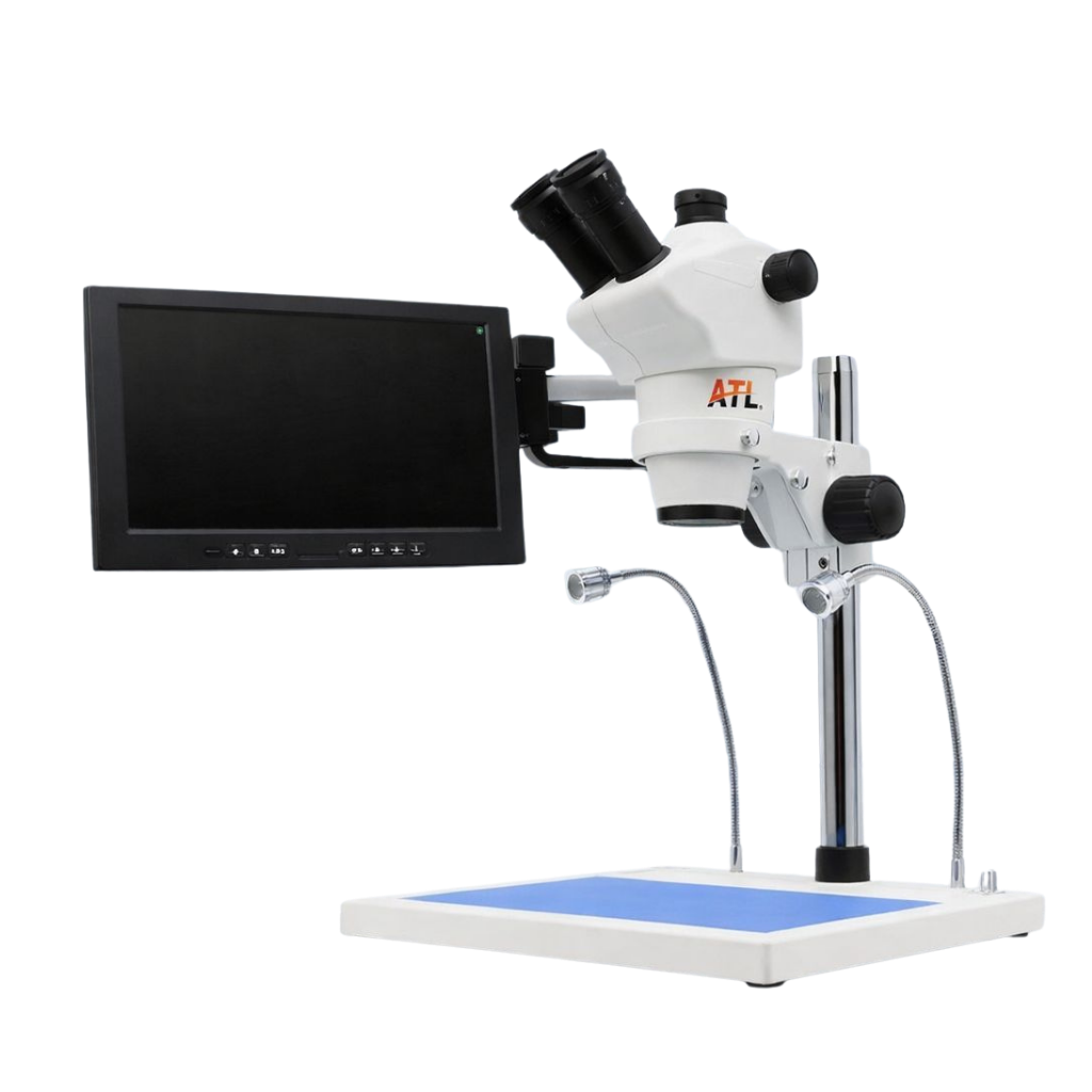 AW-MT-73 MICROSCOPE SET WITH MONITOR (0.7X) WITH BARLOW LENS AND FLASH 32337 - image 1