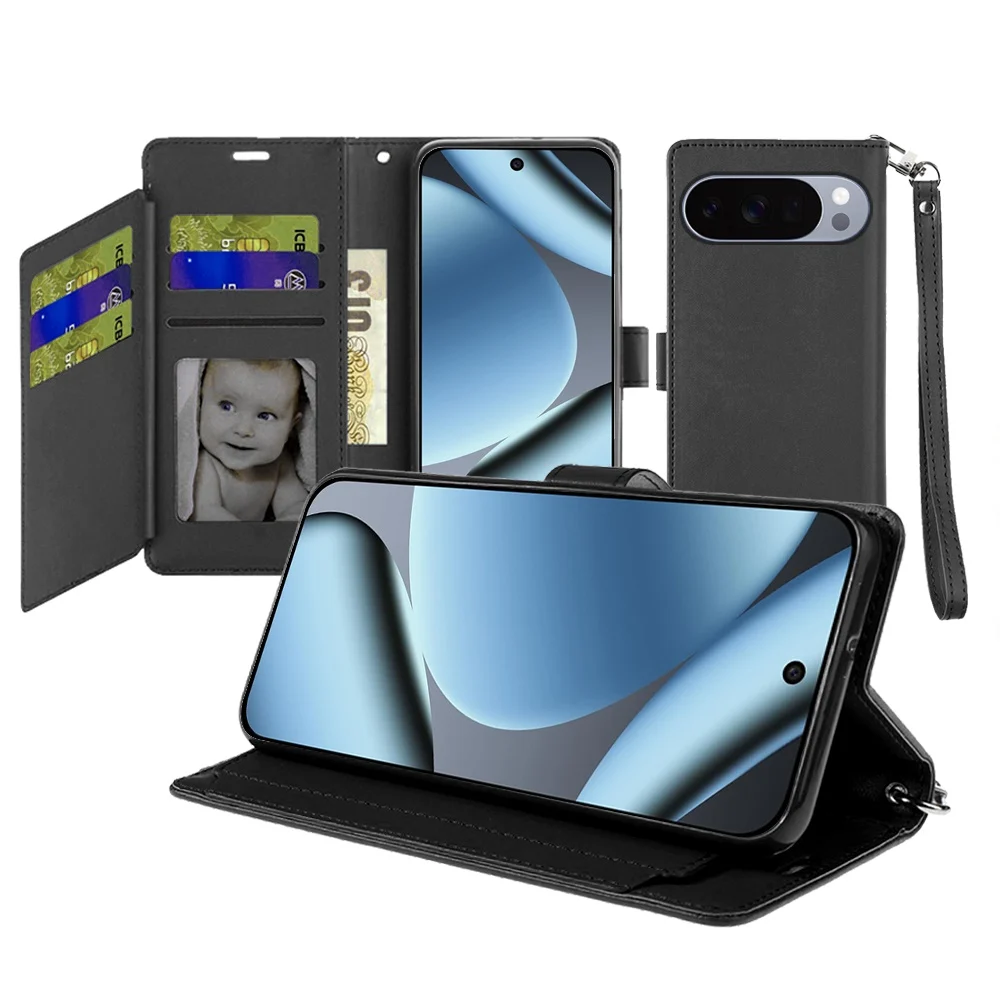 Google Pixel 11 Pro XL Wallet ID Card Holder Case Cover - Black 37369 - image 1