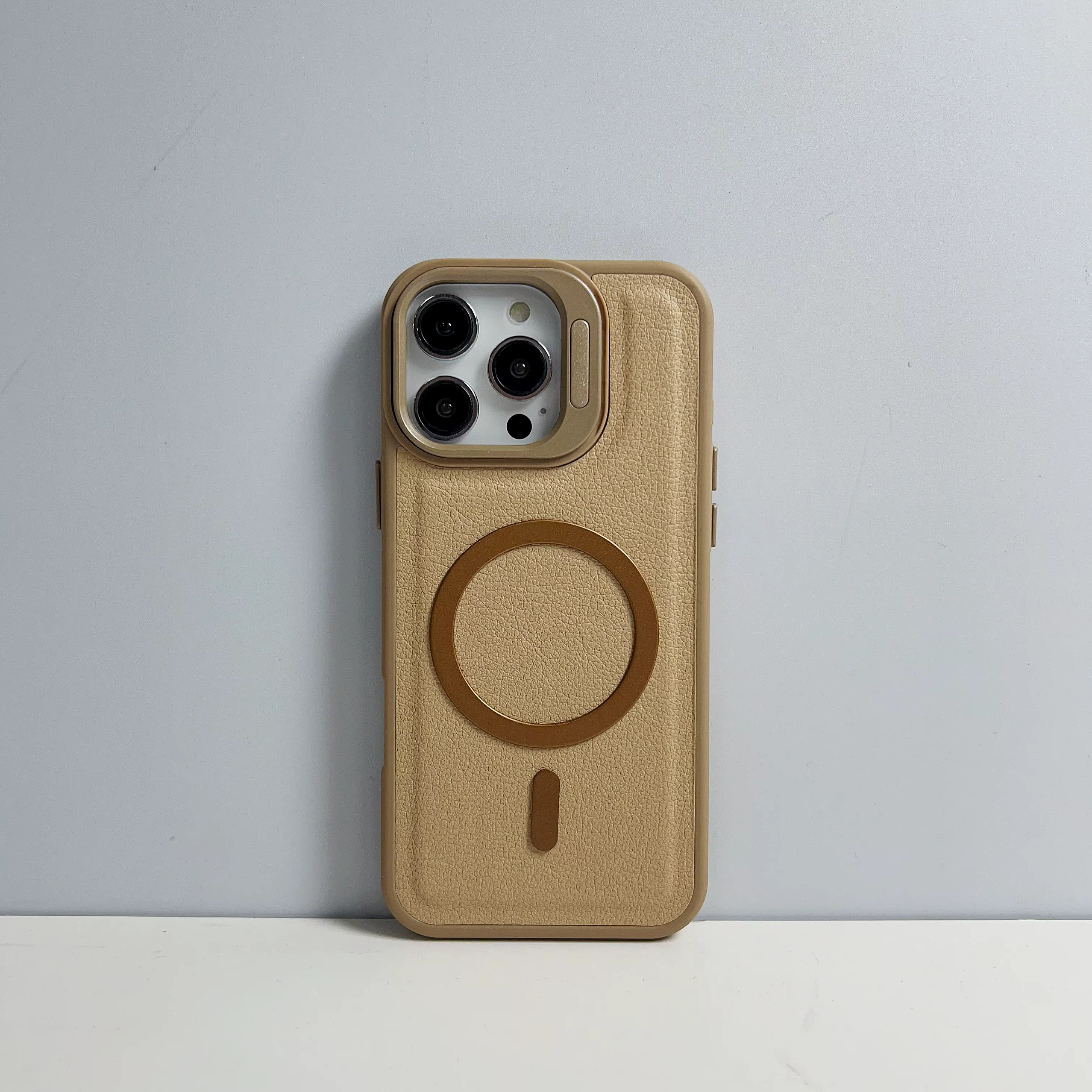 iPhone 13 Pro Max (Brown) Leather MagSafe Camera-Stand Case 37051 - image 1