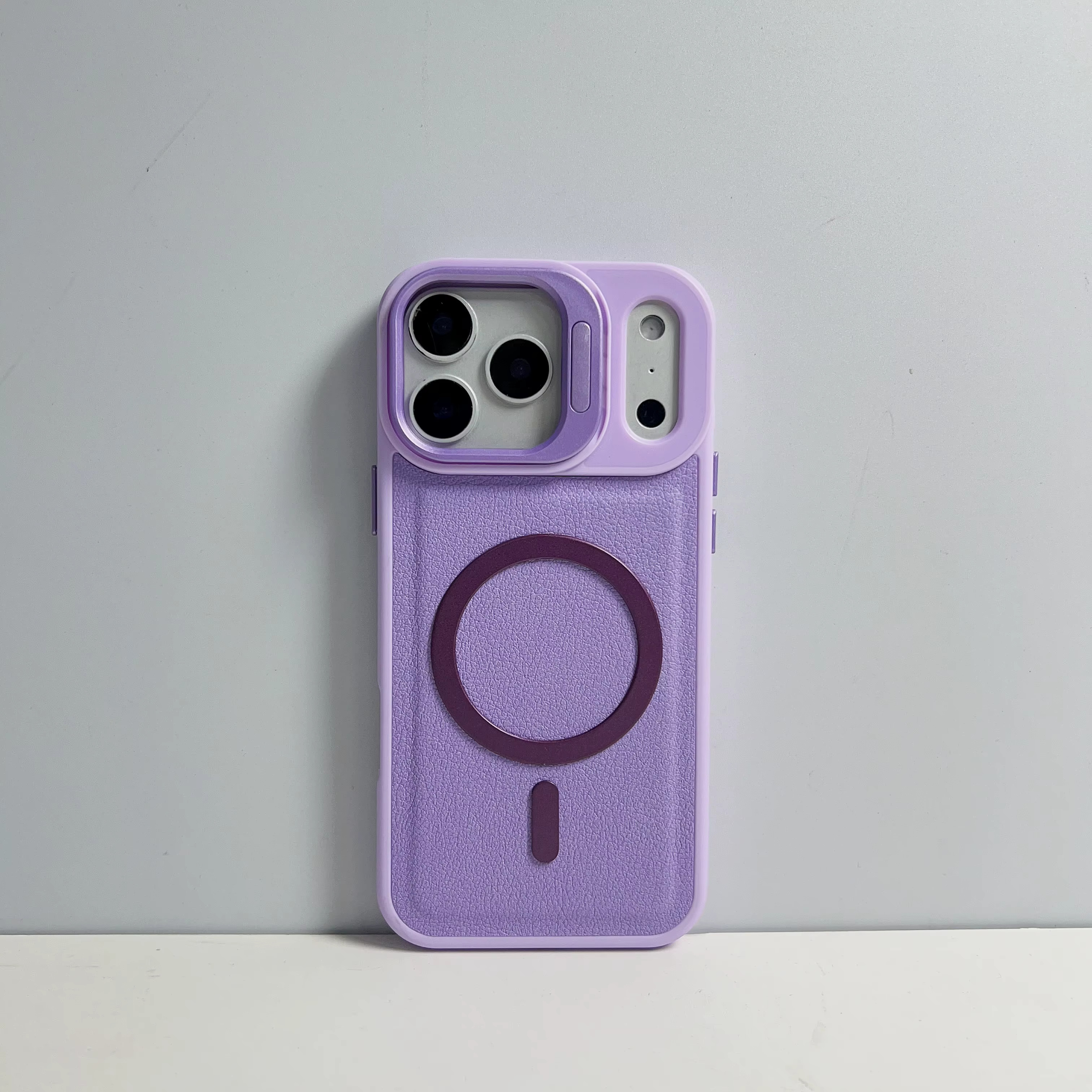 iPhone 11 (Purple) Leather MagSafe Camera-Stand Case 37042 - image 1