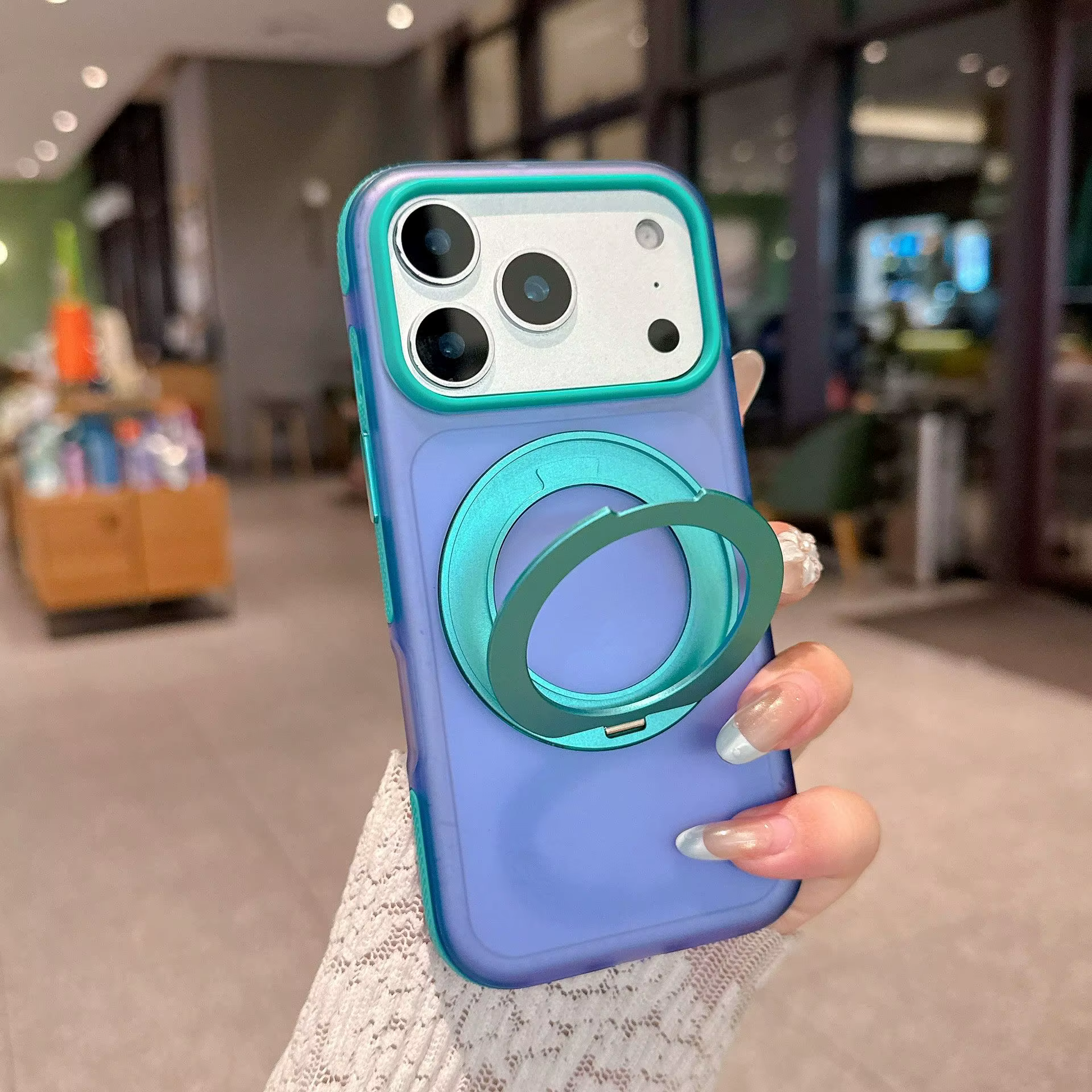 iPhone 17 Pro Max Candy Metal 360 Case - Blue 36883 - image 1
