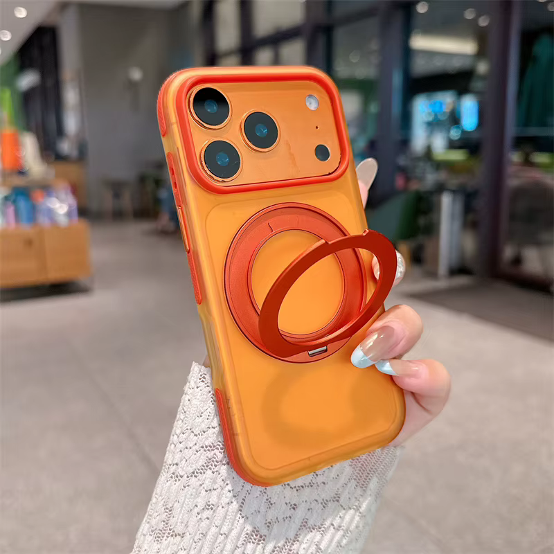 iPhone 17 Pro Max Candy Metal 360 Case - Orange 36885 - image 1