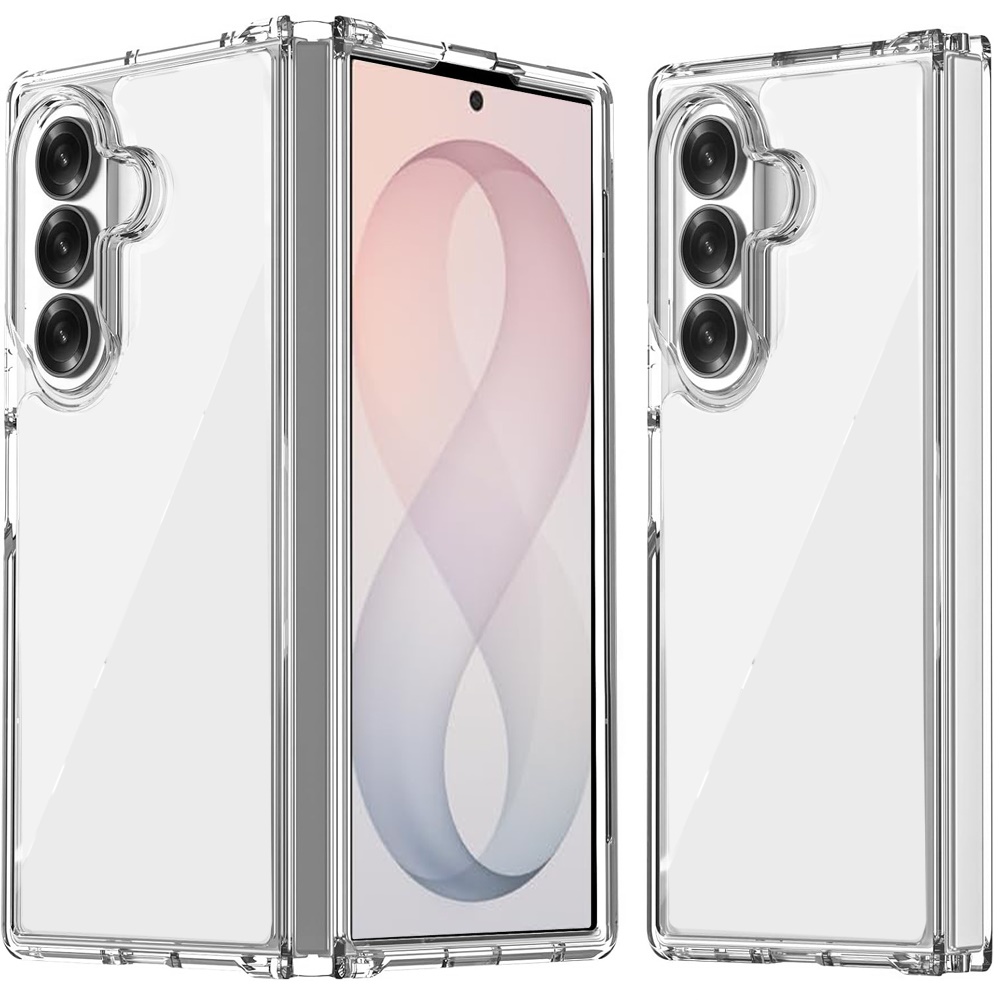 Samsung Z Fold 8 Ultra Clear Transparent Hybrid Case Cover - Clear PC + Clear TPU 37155 - image 1