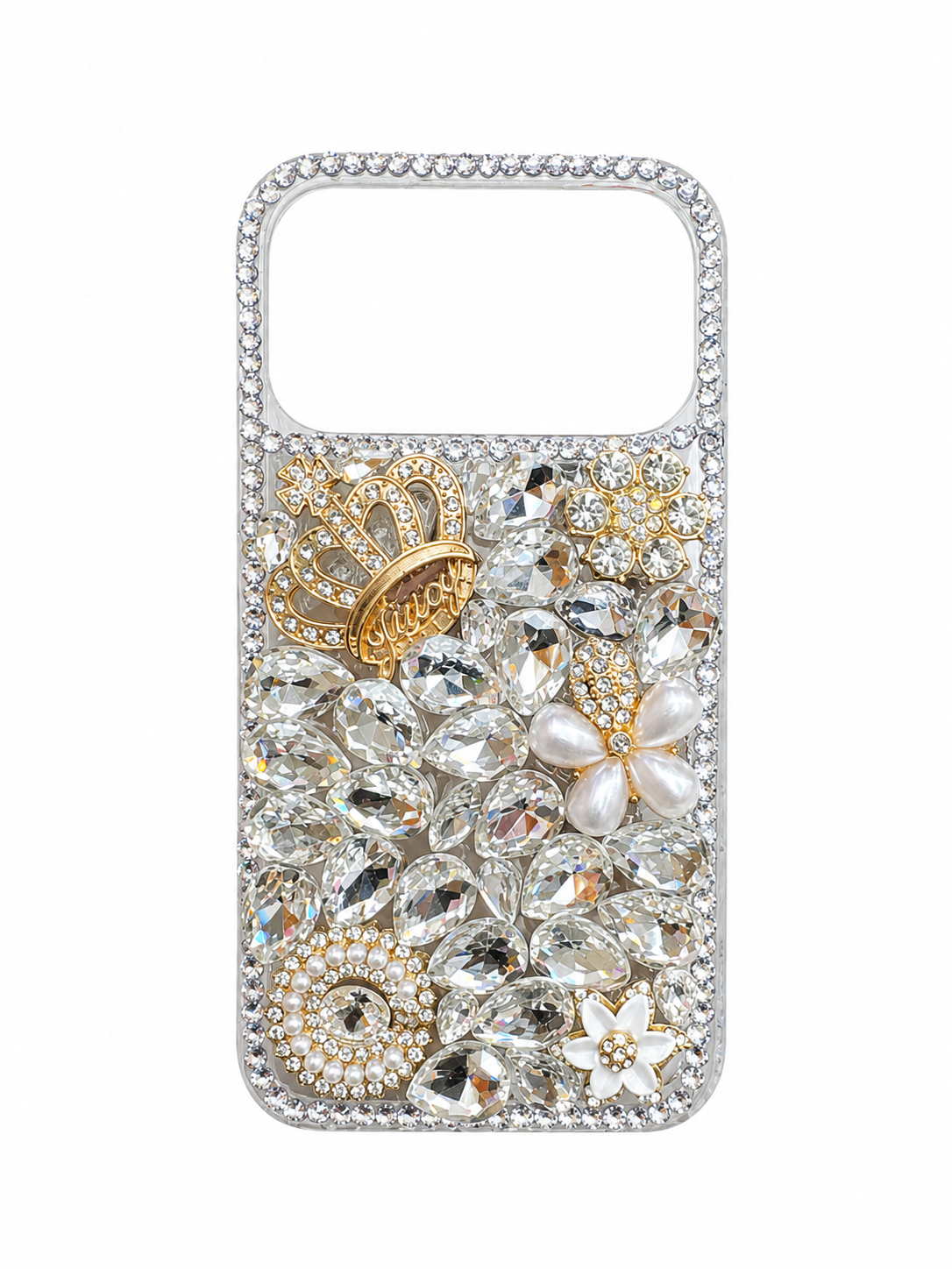 Samsung Z Flip 6 Crown Pearl Diamond Case - Silver 36820 - image 1
