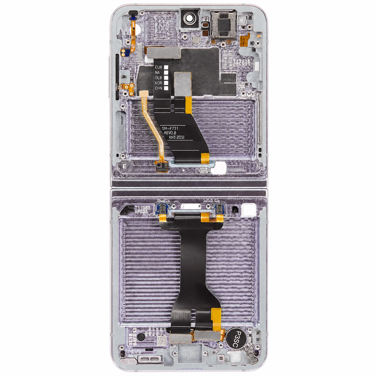 Samsung Z Flip 5 5G - Refurbished Inner LCD Assembly With Frame (Lavender) 37239 - image 2