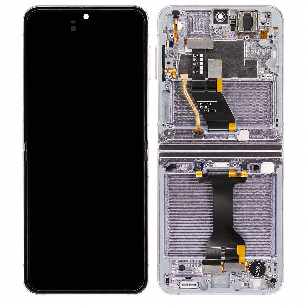 Samsung Z Flip 5 5G - Refurbished Inner LCD Assembly With Frame (Lavender) 37239 - image 1