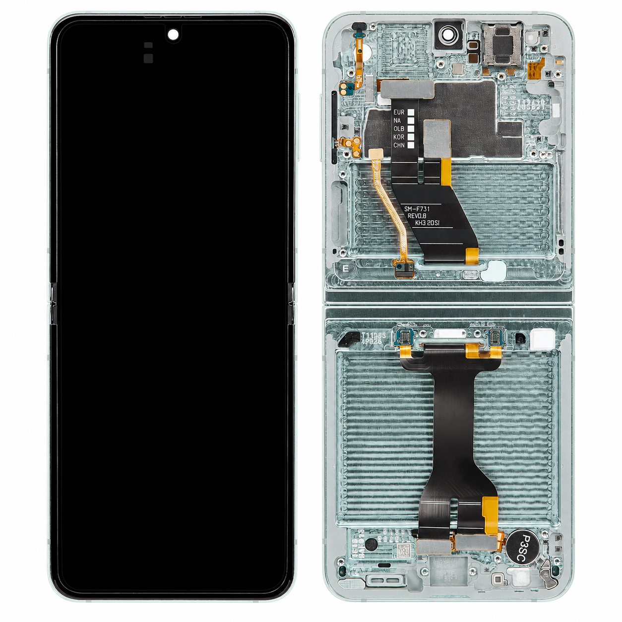 Samsung Z Flip 5 5G - Refurbished Inner LCD Assembly With Frame (Mint) 37240 - image 1