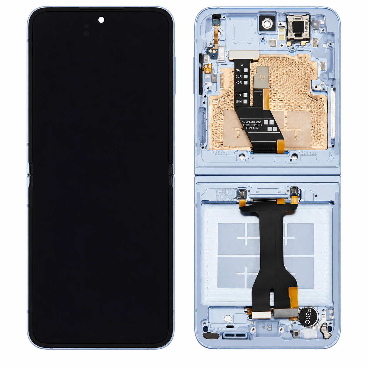 Samsung Z Flip 6 5G - Refurbished Inner LCD Assembly With Frame (Blue) 37241 - image 1