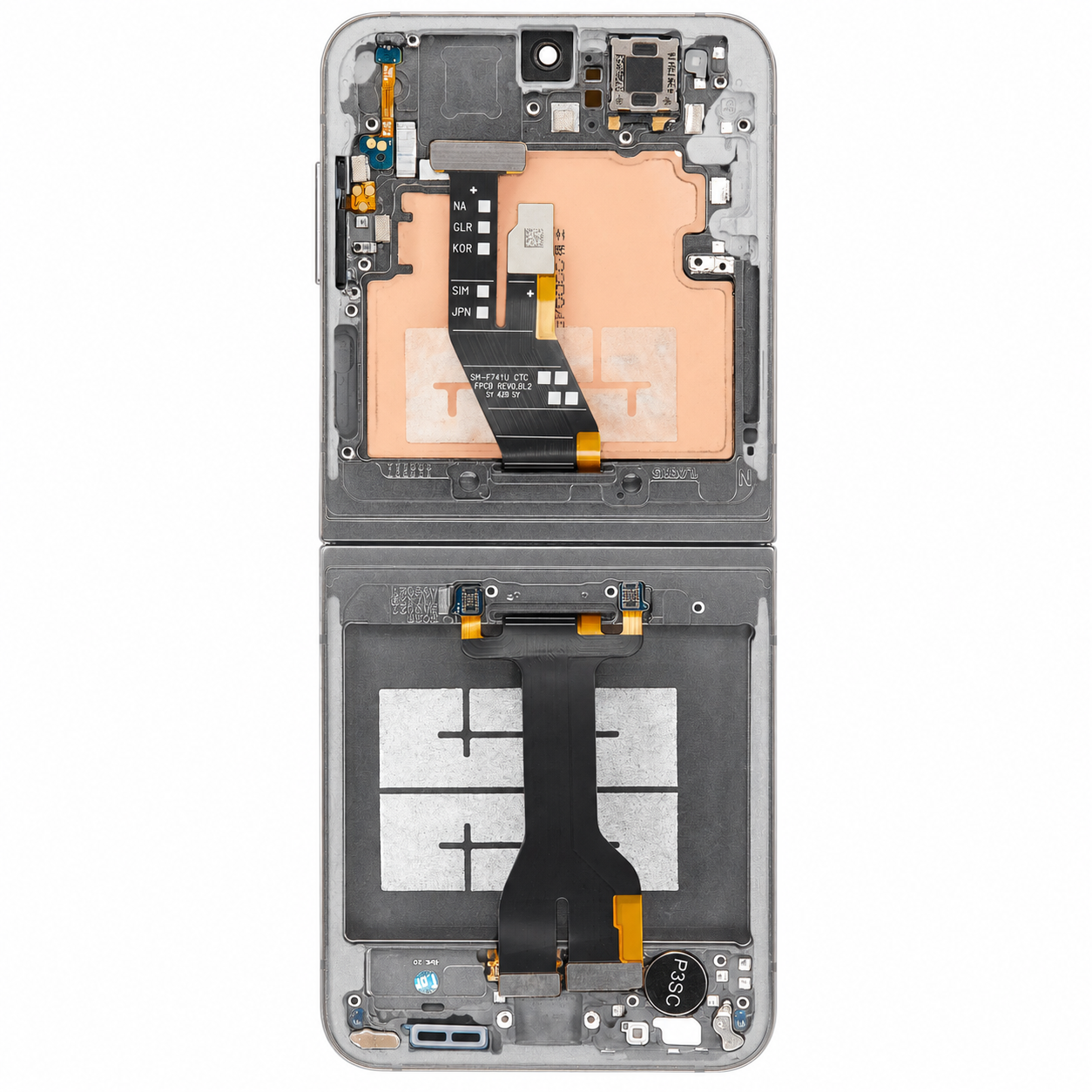 Samsung Z Flip 6 5G - Refurbished Inner LCD Assembly With Frame (SIlver Shadow) 23102 - image 2