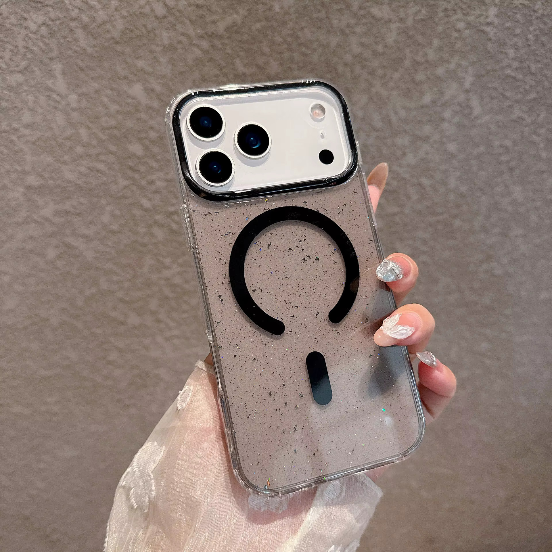 iPhone 11 Glitter IMD Magnetic Case - Black 36358 - image 1