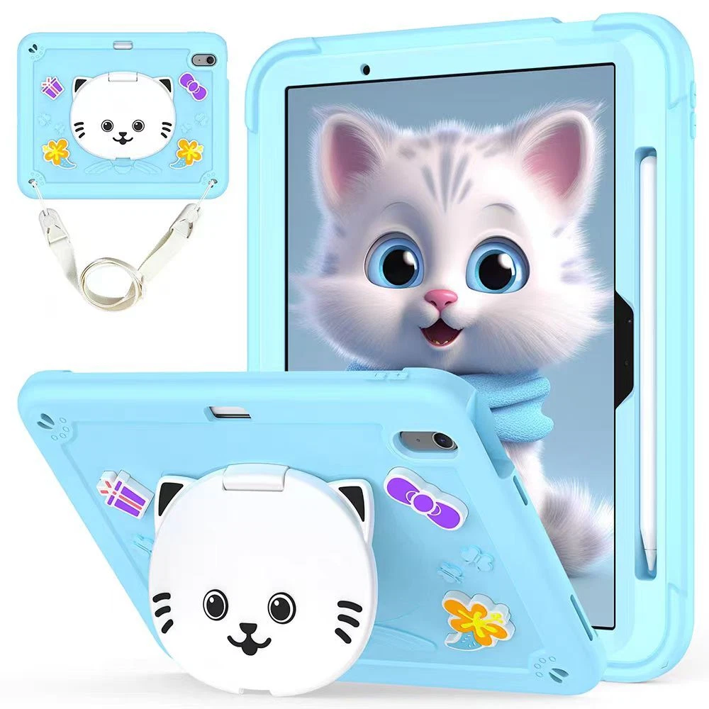 iPad 10.2" 7/8/9 Kitty Tablet Case - Blue 36182 - image 1