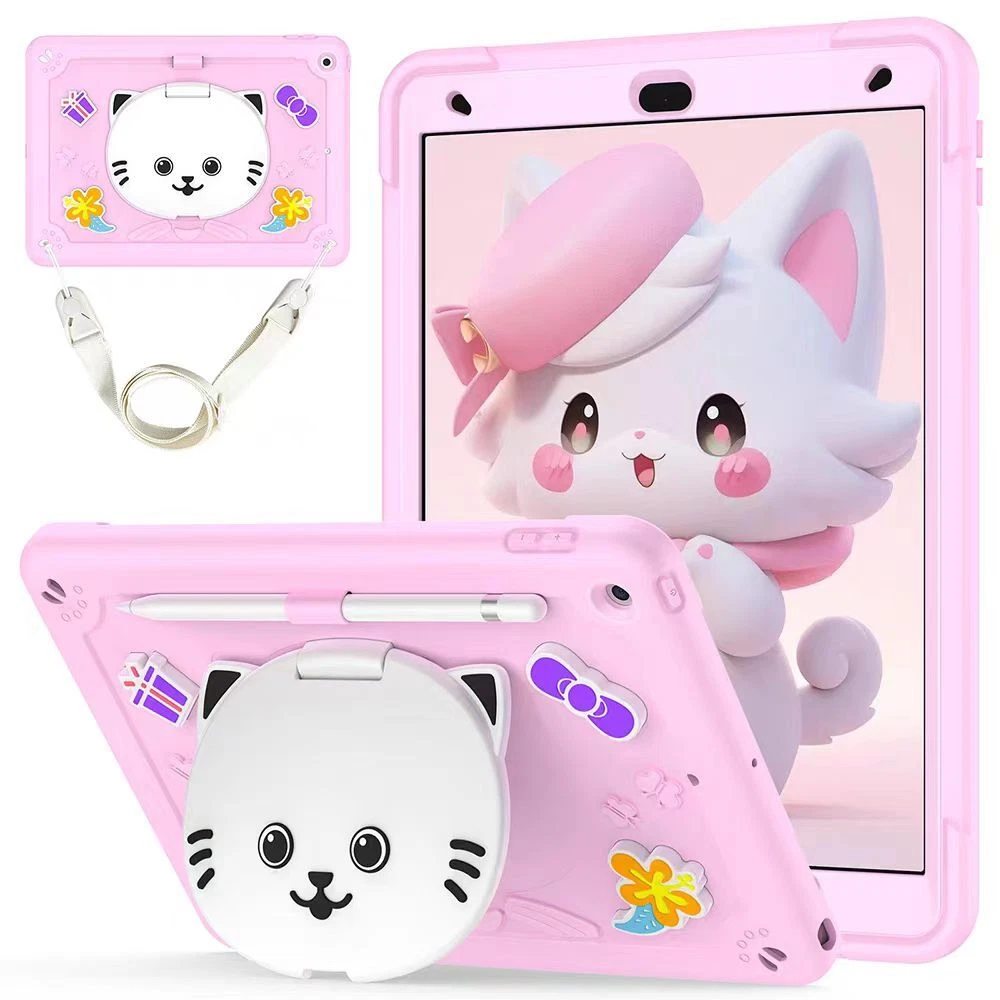 iPad 10th gen/11th(A16) Kitty Tablet Case - Cherry pink 36183 - image 1