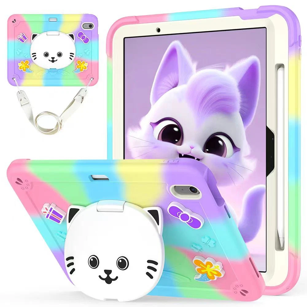 iPad 10th gen/11th(A16) Kitty Tablet Case - Colorful purple 36187 - image 1